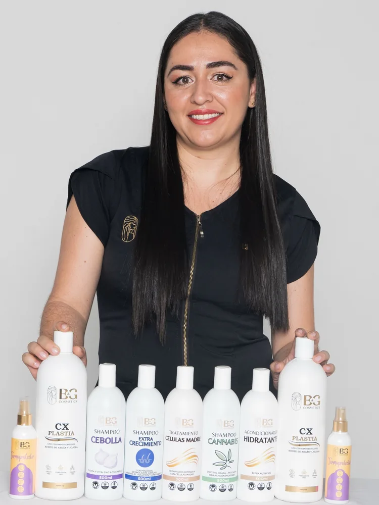 Blanca Aguirre, de Keratinas B&G, con su línea de productos B&G Cosmetics
